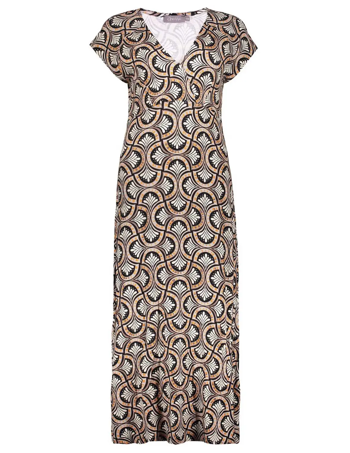 Geisha Dress long aop 47135 60 JANE zwart kopen bij The Stone