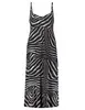 Geisha Dress long spaghetti AOP 37058-60 NOELLE