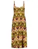 Geisha Dress long spaghetti AOP 37058-60 NOELLE