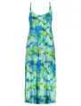 Geisha Dress long spaghetti AOP 37058-60 NOELLE