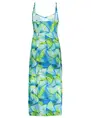 Geisha Dress long spaghetti AOP 37058-60 NOELLE