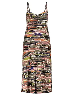 Geisha Dress long spaghetti AOP 37058-60 NOELLE