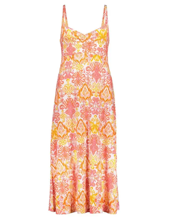Geisha Dress long spaghetti AOP 37058-60 NOELLE