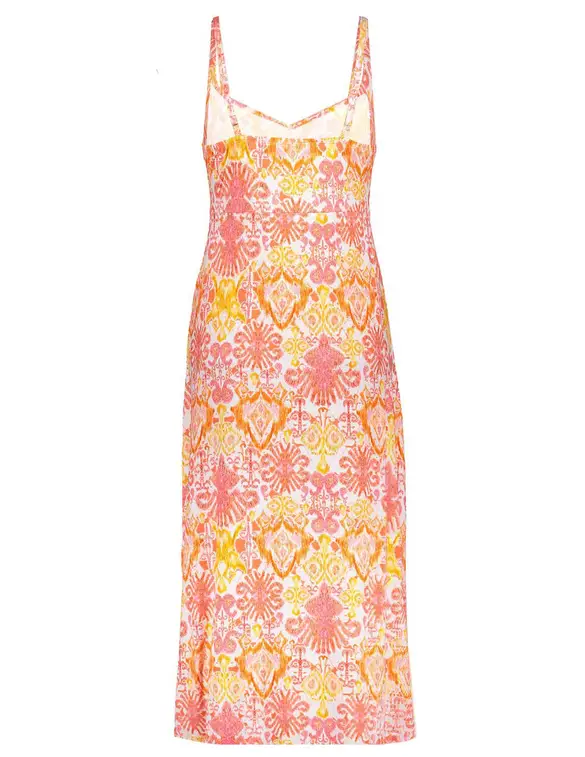 Geisha Dress long spaghetti AOP 37058-60 NOELLE