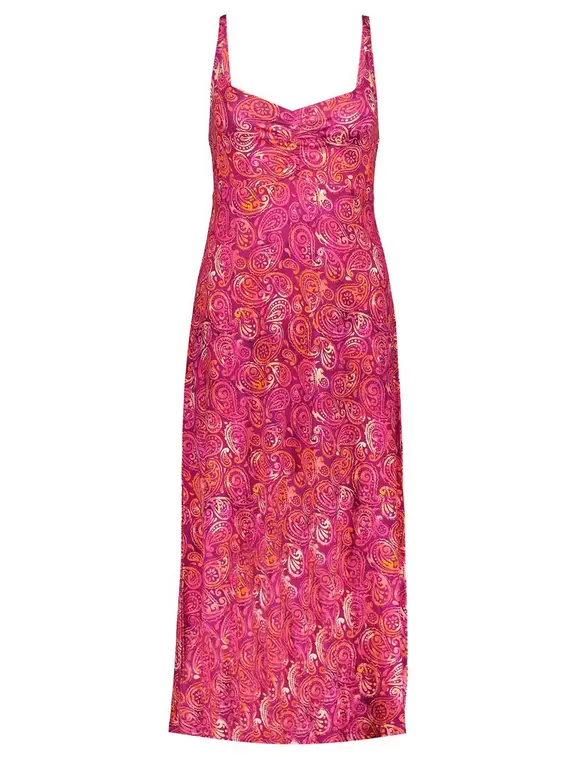 Geisha Dress long spaghetti AOP 37058-60 NOELLE