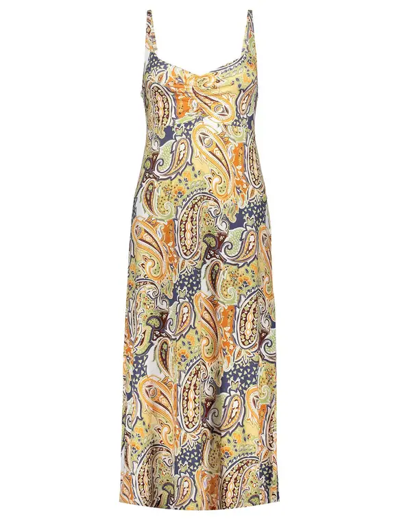 Geisha Dress long spaghetti AOP 37058-60 NOELLE