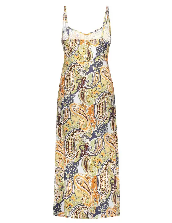 Geisha Dress long spaghetti AOP 37058-60 NOELLE