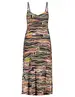 Geisha Dress long spaghetti AOP 37058-60 NOELLE