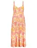 Geisha Dress long spaghetti AOP 37058-60 NOELLE