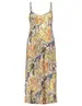 Geisha Dress long spaghetti AOP 37058-60 NOELLE