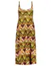 Geisha Dress long spaghetti AOP 37058-60 NOELLE