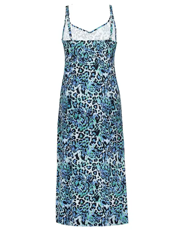 Geisha Dress long spaghetti AOP 37197-60 NOELLE.