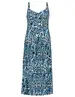 Geisha Dress long spaghetti AOP 37197-60 NOELLE.