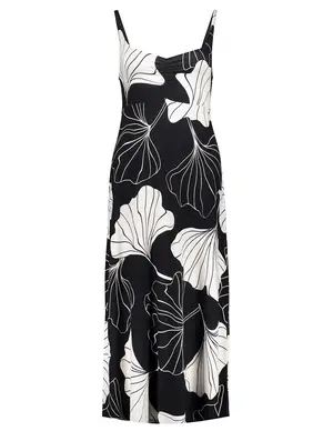 Geisha Dress long spaghetti AOP 37378-60 NOELLE