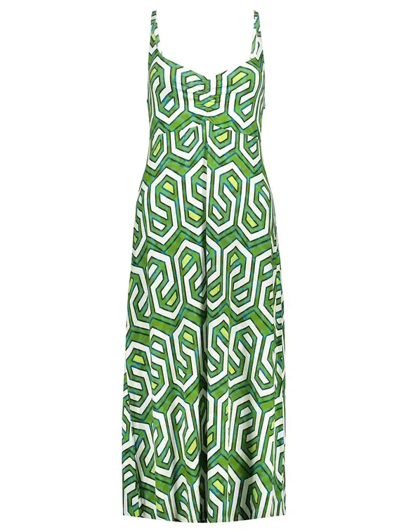 Geisha Dress long spaghetti AOP 37378-60 NOELLE