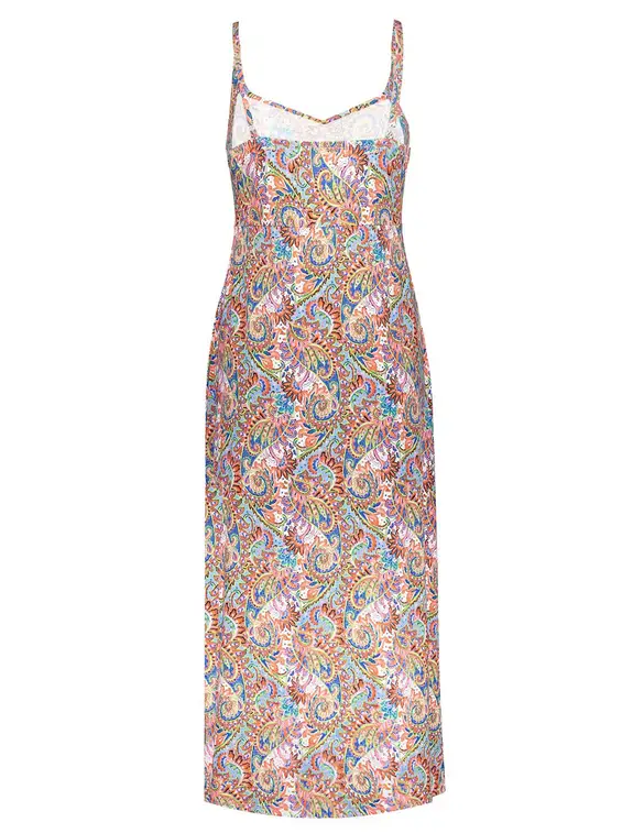 Geisha Dress long spaghetti AOP 37378-60 NOELLE