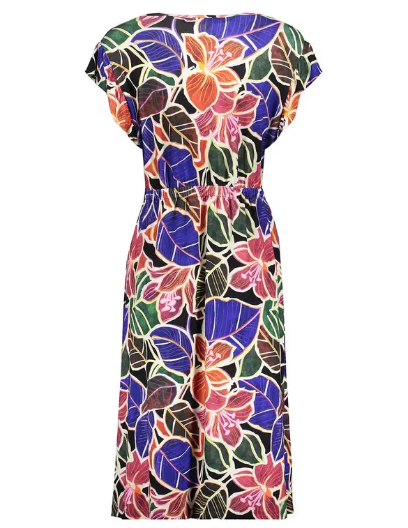 Geisha Dress ruffle at shoulder 37372-60 HANNAH