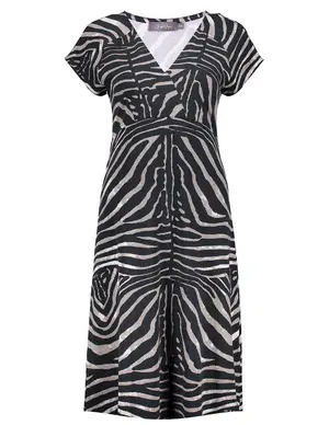 Geisha Dress short sleeves AOP 37056-60 JUNE