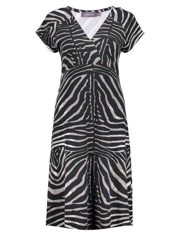 Geisha Dress short sleeves AOP 37056-60 JUNE