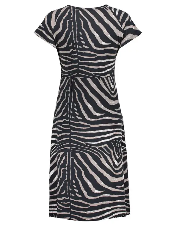 Geisha Dress short sleeves AOP 37056-60 JUNE