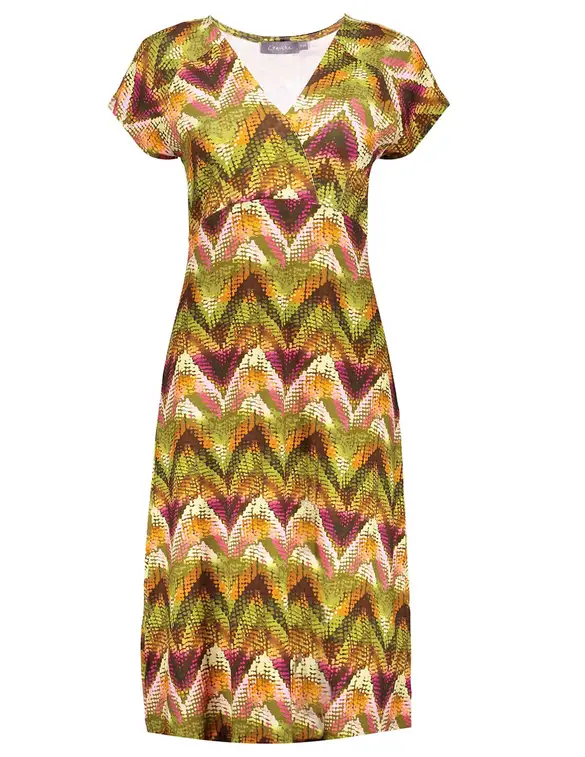 Geisha Dress short sleeves AOP 37056-60 JUNE