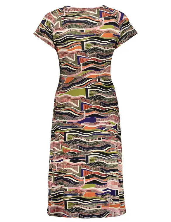Geisha Dress short sleeves AOP 37056-60 JUNE