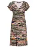Geisha Dress short sleeves AOP 37056-60 JUNE