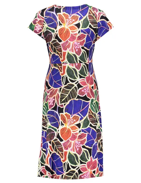 Geisha Dress short sleeves AOP 37384-60 JUNE