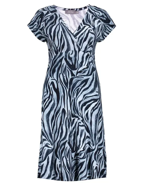 Geisha Dress short sleeves AOP 37384-60 JUNE