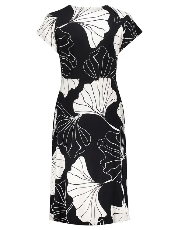 Geisha Dress short sleeves AOP 37384-60 JUNE
