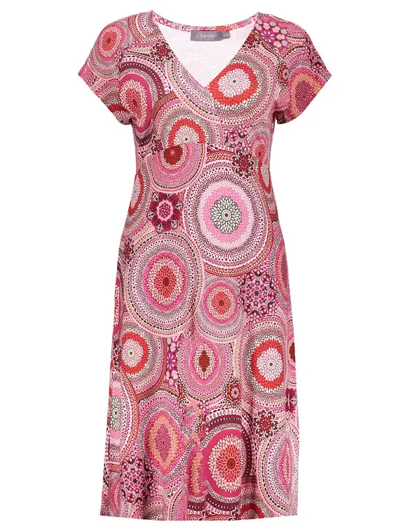 Geisha Dress short sleeves AOP 37384-60 JUNE