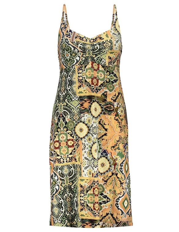 Geisha Dress spaghetti AOP 27320-60 NOA