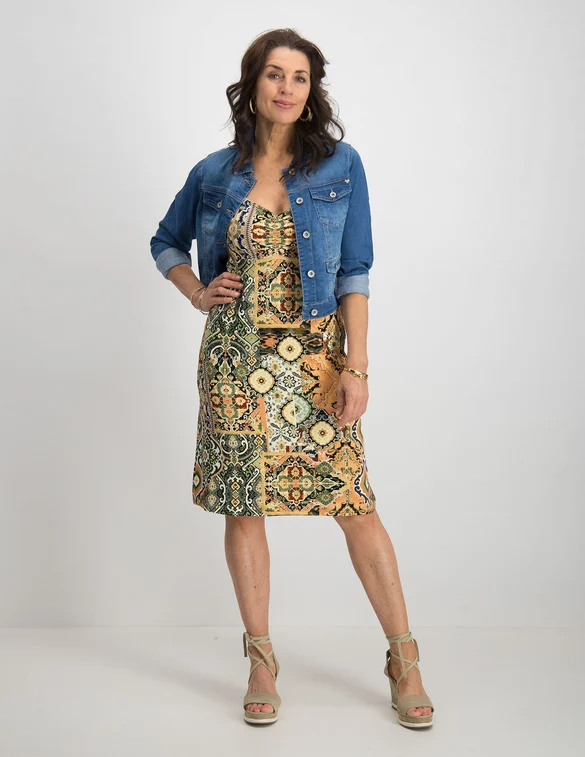 Geisha Dress spaghetti AOP 27320-60 NOA