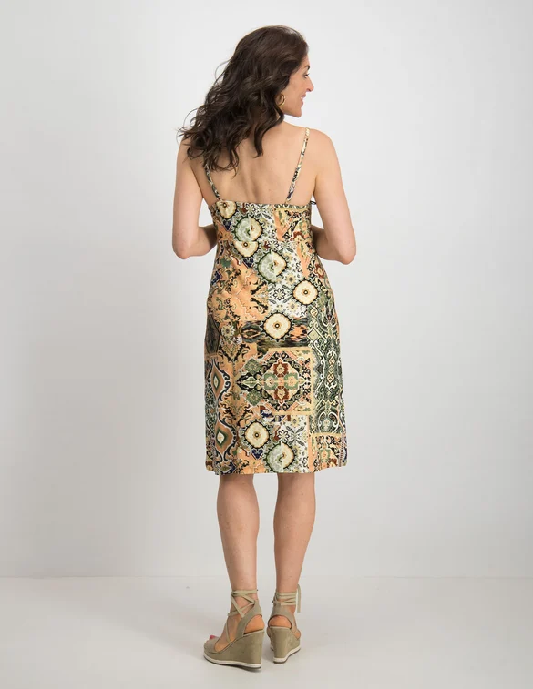 Geisha Dress spaghetti AOP 27320-60 NOA