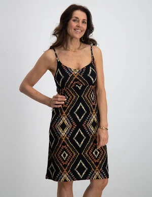 Geisha Dress spaghetti AOP 37059-60 NOA