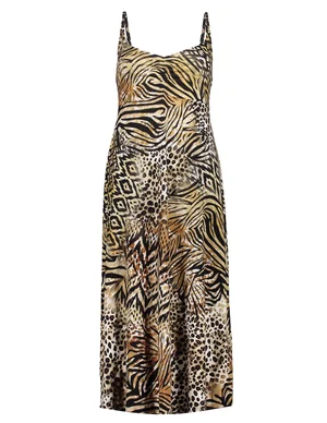 Geisha Dress spaghetti jersey AOP 57360-60 NOA