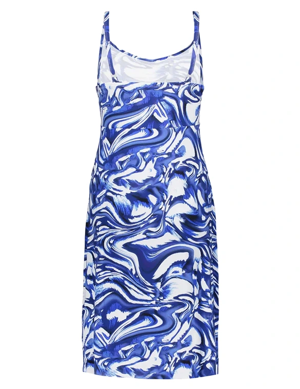 Geisha Dress spaghetti jersey AOP 57360-60 NOA