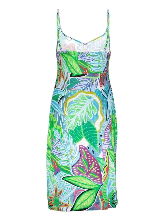 Geisha Dress spaghetti jersey AOP 57360-60 NOA