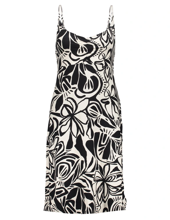 Geisha Dress spaghetti jersey AOP 57360-60 NOA
