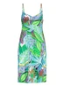 Geisha Dress spaghetti jersey AOP 57360-60 NOA