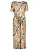 Geisha Dress V-neck AOP 37055-60 FAY