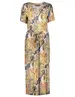 Geisha Dress V-neck AOP 37055-60 FAY