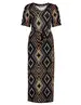 Geisha Dress V-neck AOP 37055-60 FAY