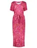 Geisha Dress V-neck AOP 37055-60 FAY