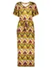 Geisha Dress V-neck AOP 37055-60 FAY