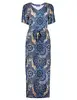 Geisha Dress v-neck AOP 37383-60 FAY