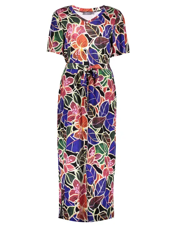 Geisha Dress v-neck AOP 37383-60 FAY