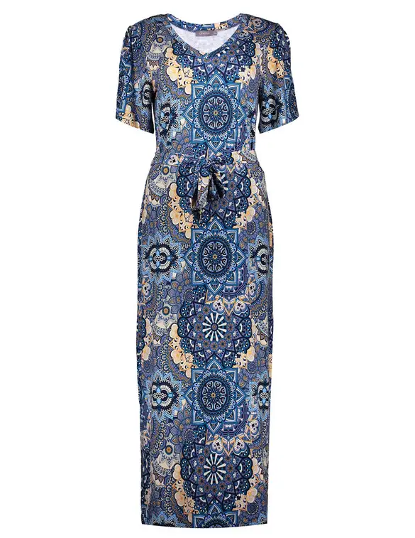 Geisha Dress v-neck AOP 37383-60 FAY