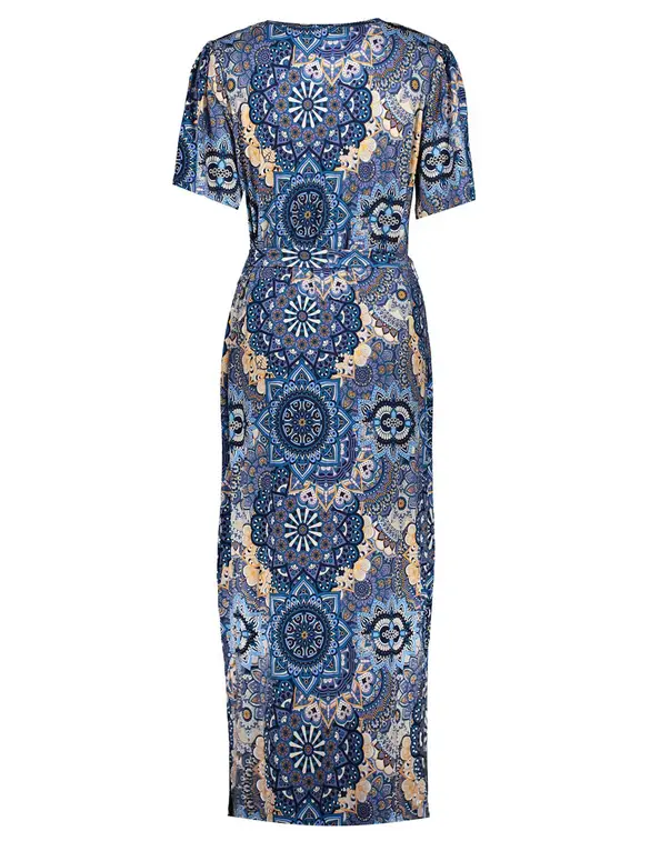 Geisha Dress v-neck AOP 37383-60 FAY