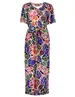 Geisha Dress v-neck AOP 37383-60 FAY